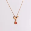 گردنبند طلا حلقه ای فلامینگو wn1238-2