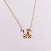گردنبند طلا حلقه ای فلامینگو wn1247-2
