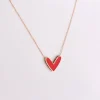 گردنبند طلا حلقه ای فلامینگو طرح قلب wn1244-2