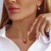 پلاک طلا قلب قرمز wp1026-2