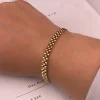 دستبند طلا زنانه رولکس مات و براق wb1369-2